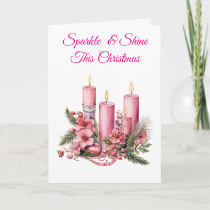 Karten -"Elegante Rosa Weihnachtskarten Sammlung"