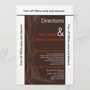 Karten-Fall-Baum-Initiale der Richtungs-3.5x6 Einladung