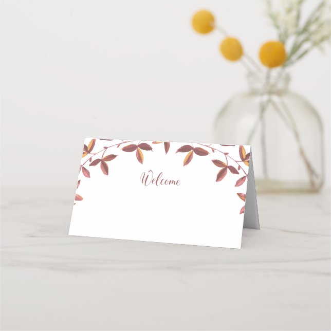 Karten für eine Hochzeit im Herbst im Herbst (Vorderseite)