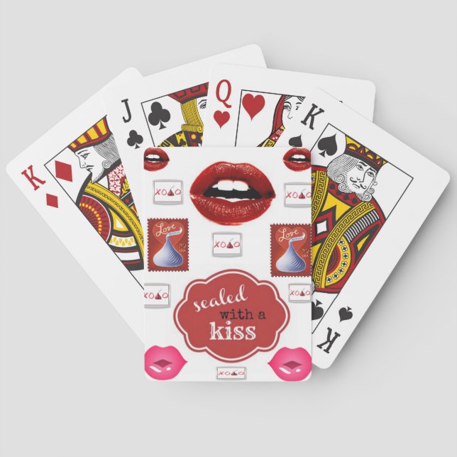 Karten für Lippenstift-Make-up für sie Spielkarten (Rückseite)