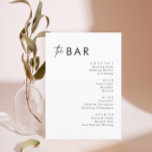 Karten für Minimalistische 12x18 Wedding Drinks Ba<br><div class="desc">12x18 Wedding Table Menu Cards Minimalistisches Black Wedding Drinks Bar Menu,  Minimalistisch modernes Bar-Menü,  Betrunken in Liebe,  Alkohol Wedding Drink Menü Menü</div>