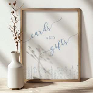 Karten & Geschenke Baby Shower Schild   Staubblau