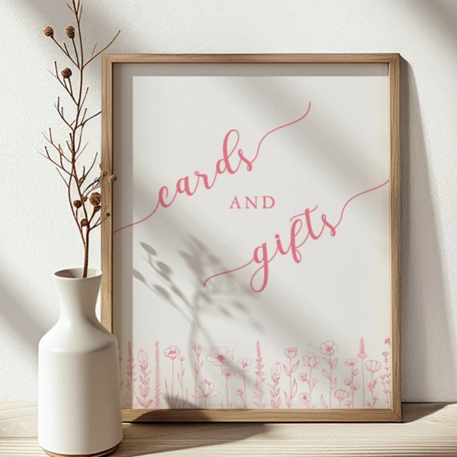 Karten & Geschenke Baby Shower Schild | Staubrosa (Cards & Gifts Sign)
