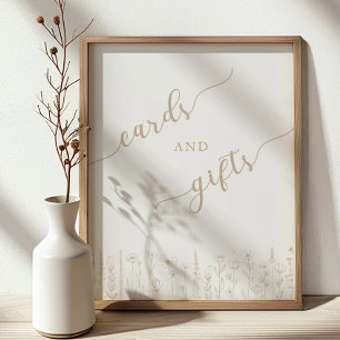 Karten & Geschenke Baby Shower Schild Taupe