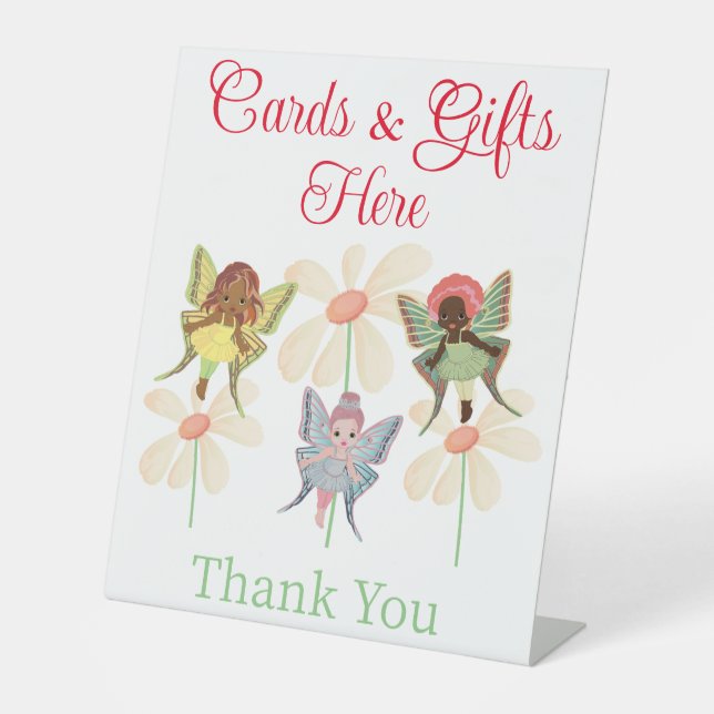 Karten & Geschenke hier signieren Party Kinder Sockelschild (Vorderseite)