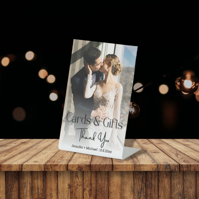 Karten & Geschenke Hochzeit Foto danke Sockelschild (Von Creator hochgeladen)