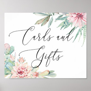 Karten & Geschenke Hochzeitsskript-Schild   Floral Poster