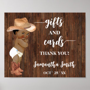 Karten & Geschenke Kleine OM Cowboy Babydusche Sch Poster