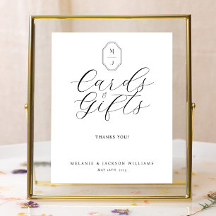 Karten & Geschenke Minimal Elegantes Skript-Gästeb Poster