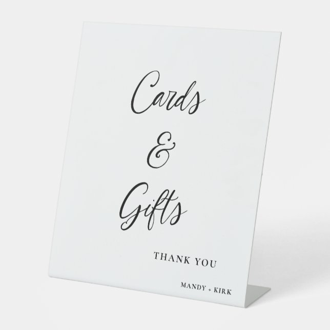 Karten & Geschenke Podestschilder Sockelschild (Vorderseite)