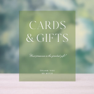 Karten & Geschenke Sage Green Hochzeit  Acrylschild