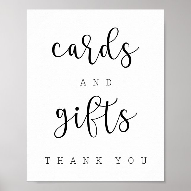 Karten & Geschenke Schild (Vorne)