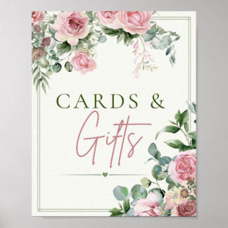 Karten & Geschenke Schild | Florale Hochzeitsfeier