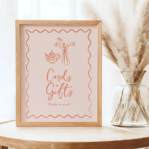 Karten & Geschenke Schild mit skurrilen Illustrati