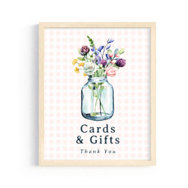 Karten & Geschenke Schild Rustikale Wildblumen-Mas