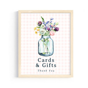 Karten & Geschenke Schild Rustikale Wildblumen-Mas