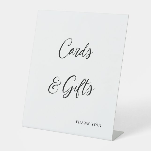 Karten & Geschenke Tischsäulen Schilder (Vorderseite)