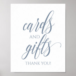 Karten & Geschenke zur Hochzeit - Staubblau Poster