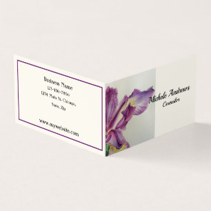 Karten im Buchfalz-Design mit Lavendel Schwertlili