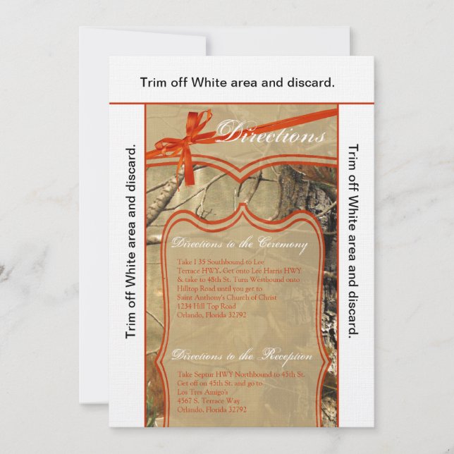 Karten-Jäger Camofloug der Richtungs-3.5x6 Einladung (Vorderseite)