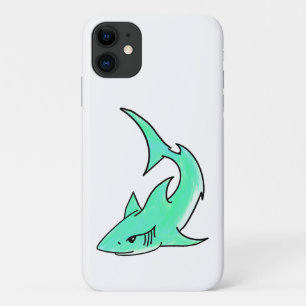 Karten lächelnder Hai Mint Blau Grün Ozean Tier Case-Mate iPhone Hülle