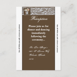 Karten-Maurer-Gläser des Empfangs-3.5x7 mit Rosen Begleitkarte