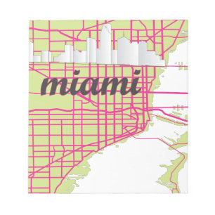 Karten Miami Notizblock