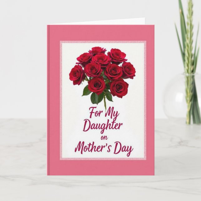 Karten mit Blumenstrauß-Thema "Crimson Roses" (Vorderseite)