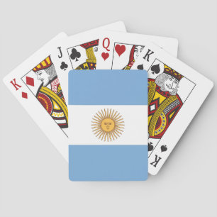 Karten mit der Flagge Argentiniens Spielkarten