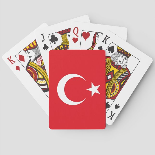 Karten mit der Flagge der Türkei Spielkarten (Rückseite)