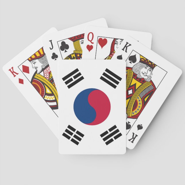 Karten mit der Flagge Südkoreas spielen Spielkarten (Rückseite)