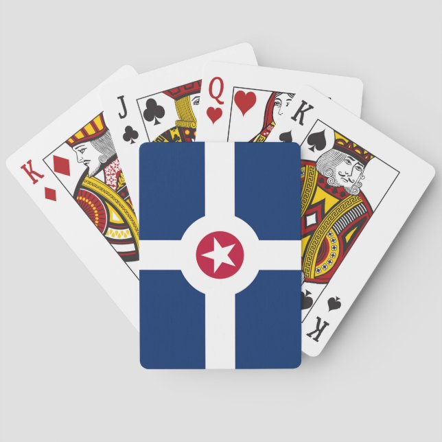 Karten mit der Flagge von Indianapolis, USA Spielkarten (Rückseite)
