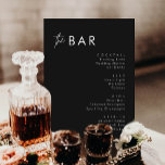 Karten mit der Minimalistischen Black Wedding Drin<br><div class="desc">Gold Foil Elegant 12x18" Hochzeitstischmenükarten Minimalistisches Black Wedding Drink Bar Menu,  Minimalistisch modernes Bar-Menü,  Betrunken in Liebe,  AlkoholWedding Drink Menü</div>