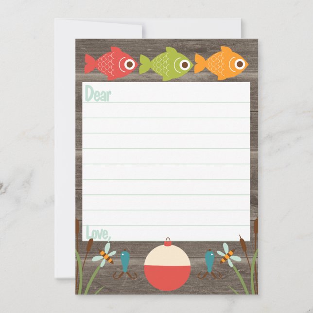 Karten mit einer Fischfangzeit (Vorderseite)