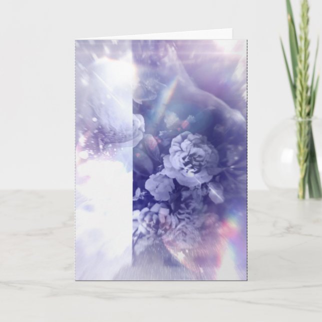 Karten mit Plüsch-Rosendesign (Vorderseite)