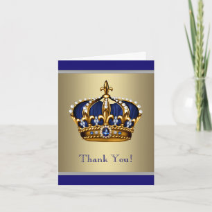 Karten mit Royal Navy Blau und Gold zum Dankeschön