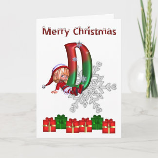 Karten-Monogramm-Weihnachten D Feiertagskarte