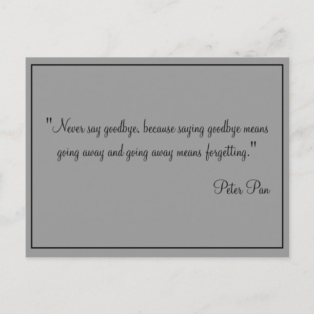 Karten nehmen nie Abschied (Vorderseite)