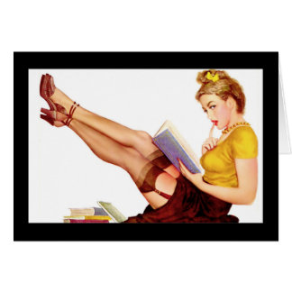 Karten Pin-up Mädchen Kunst Vintage Retro