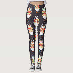 Karten-Pinguin mit der Nummer 99 Leggings