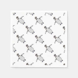 Karten-Pinguin Serviette