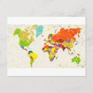 Karten Pointilismus Weltkarte