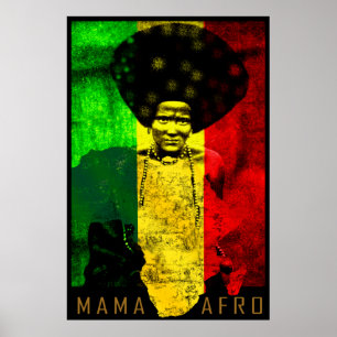 Karten-Reggae-Kunst-Druck Mutter-Afro Afrika Poster