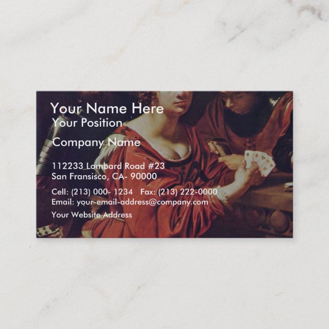 Karten-Scharfe und Wahrsager-Detail durch Régnier Visitenkarte (Vorderseite)