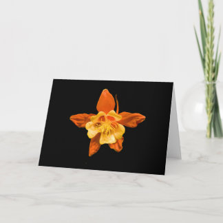 Karten-, Scharlachrot-und Rot-Columbine-Blüte # Karte