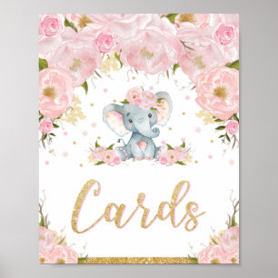 Karten Schild Poster Elefant Geburtstag Baby Showe