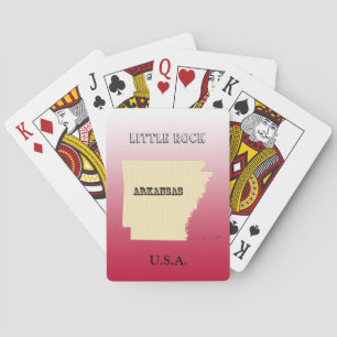 Karten spielen - Arkansas Staat Karte mit Stadt Spielkarten