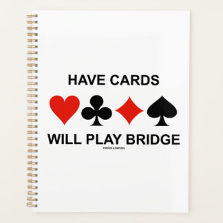Karten spielen Bridge und Vier-Karten-Anzug Planer