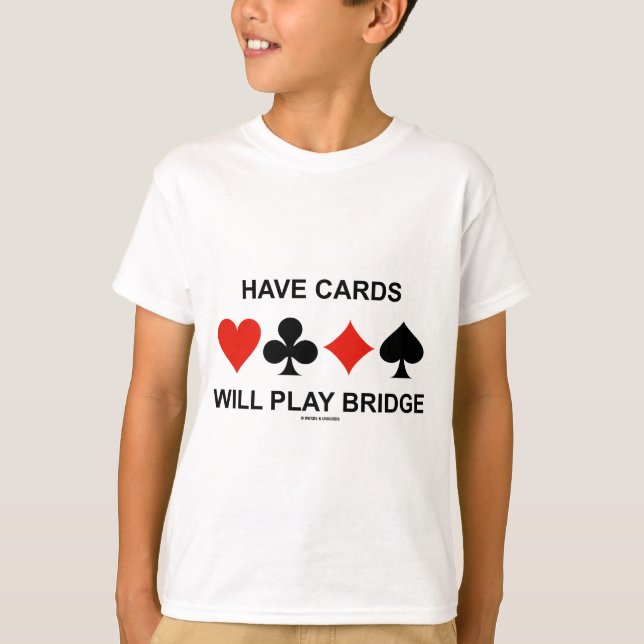 Karten spielen Bridge (vier Card-Anzug) T-Shirt (Vorderseite)