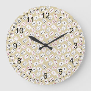 Karten spielen große wanduhr